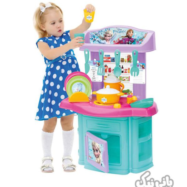 ست آشپزخانه 16 قطعه فروزن ، ست دخترانه ، اسباب بازی دخترانه ، خرید،اسباب بازی کودک کادو دخترانه برای سه سال ، اسباب بازی برای سه سال DEDE Chff Kitchen set,toys