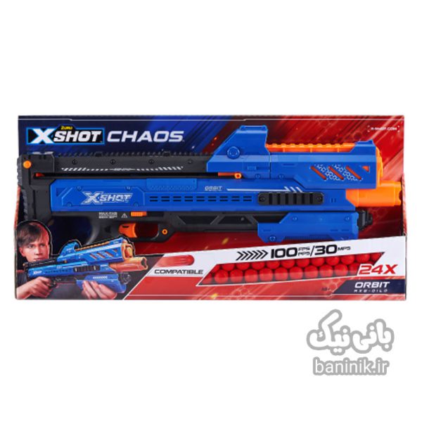 تفنگ اکس شات X-Shot Chaos مدل Orbit،ایکس شات،اکس شات ،تفنگ xshot،،تفنگ زورو،خرید اسباب بازی در مشهد ،خریدتفنگ،تفنگ اسباب بازی Orbit,xshot,zuru,X-Shot Chaos