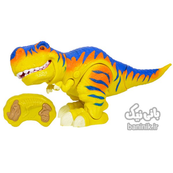 دایناسور کنترلی تی رکس زرد Yellow Control Dinosaur T-rex ،اسباب بازی، دایناسورعروسکی ،اسباب بازی پسرانه،خرید اسباب بازی در مشهدDinosaur