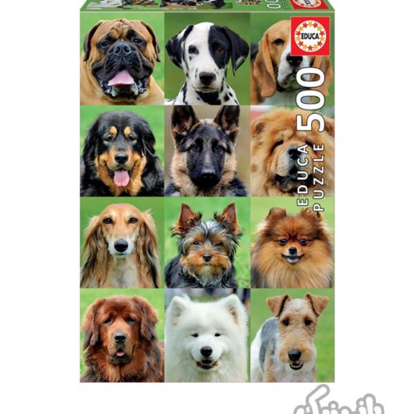 پازل 500 تکه ادوکا طرح سگ Educa Dogs Collage Puzzle ،پازل،ادوکا، پازل 500 تکه،پازل خوب،پازل نوجوان،پازل چی بخرم،پازل برای ده سال, کادو پازل Educa,Puzzl