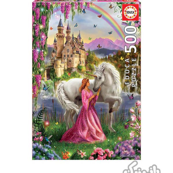 پازل 500 تکه ادوکا طرح پری و اسب شاخدار Educa Fairy And Unicorn Puzzle ،پازل،ادوکا، پازل 500 تکه،پازل خوب،پازل نوجوان،پازل چی بخرم،پازل برای ده سال, کادو پازل Educa,Puzzl