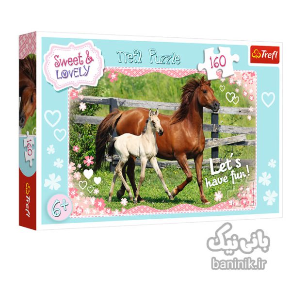 پازل 160 تکه ترفل طرح اسب های دوست داشتنی Trefl Horses Puzzle،پازل،ترفل، پازل تکه،خرید پازل ,پازل برای 6 ساله,پازل کودکانه پسرانه دخترانه