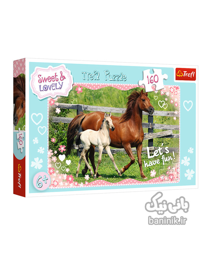 پازل 160 تکه ترفل طرح اسب های دوست داشتنی Trefl Horses Puzzle،پازل،ترفل، پازل تکه،خرید پازل ,پازل برای 6 ساله,پازل کودکانه پسرانه دخترانه