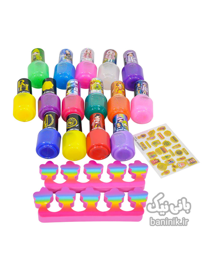 ست لاک ناخن اسباب بازی Rainbow High،لوازم آرایشی اسباب بازی،قیمت و خرید لوازم آرایشی بچگانه،لوازم آرایشی کودکانه واقعی،اسباب بازی آرایشی واقعی