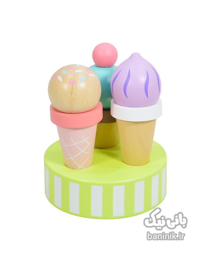 اسباب بازی چوبی پیکاردو مدل بستنی قیفی   Picardo Ice Cream Set ،اسباب بازی چوبی،اسباب بازی چوبی فکری،اسباب بازی بستنی،قیمت و خرید اسباب بازی چوبی،اسباب بازی چوبی برای کودکان،ست بستنی اسباب بازی