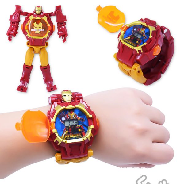 ساعت تبدیل شونده چراغدار آیرون من Deformation Iron Man Watch|ربات تبدیل شونده،قیمت وخرید ربات ترانسفورمر طرح ساعت،اسباب بازی ترانسفورمر،اسباب بازی ساعت،اسباب بازی فروشی در مشهد،اسباب بازی پسرانه،قیمت و خرید ساعت پسرانه