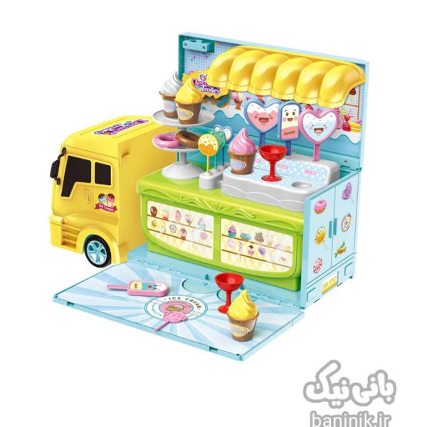 کامیون اسباب بازی بستنی فروشی قابل حمل 2 در 1 Mobile Ice Cream Truck،اسباب بازی فروشی در مشهد،اسباب بازی بستنی فروشی،اسباب بازی دخترانه،اسباب بازی کافی شاپ،بستنی فروشی،قیمت و خرید کامیون اسباب بازی