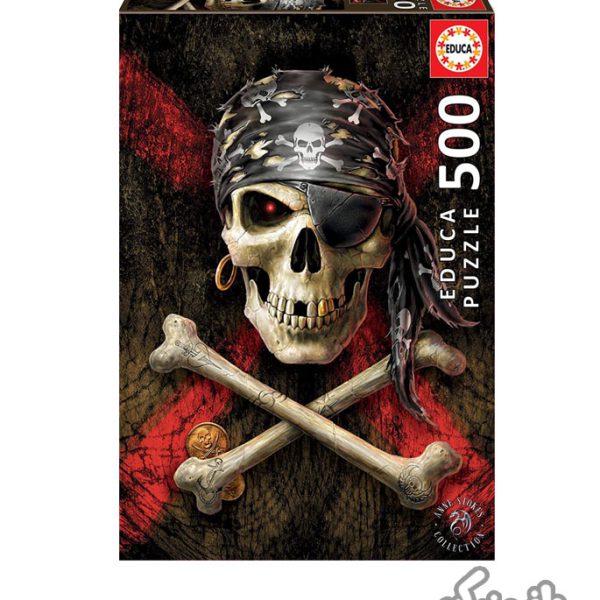 پازل 500 تکه ادوکا طرح اسکلت دزد دریایی EDUCA Skull of a Pirate Puzzle 17964،قیمت و خرید پازل،قیمت پازل ایرانی،پازل ادوکا،پازل پسرانه،پازل دخترانه،پازل بزرگسال،پازل فروشی در مشهد