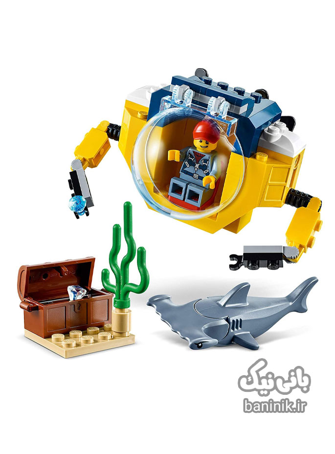 اسباب بازی ساختنی لگو سیتی مدل زیردریایی کوچک در اقیانوس LEGO City Ocean Mini Submarine 60263،قیمت و خرید لگو اورجینال،قیمت و خرید لگو اصل،لگو مشهد، لگو ارزان،لگو پسرانه،لگو مشهد،لگو سیتی،lego،لگو دریایی،لگو زیر دریایی
