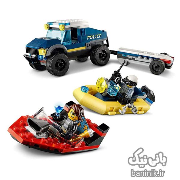 اسباب بازی ساختنی لگو سیتی مدل حمل و نقل قایق پلیس LEGO City Elite Police Boat Transport 60272،لگو اورجینال،قیمت لگو اصل،لگو پسرانه،لگو قایق،لگو CITY،لگو ماشین،لگو مشهد،اسباب بازی پسرانه