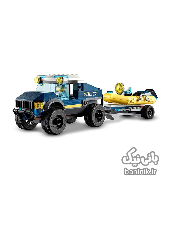 اسباب بازی ساختنی لگو سیتی مدل حمل و نقل قایق پلیس LEGO City Elite Police Boat Transport 60272،لگو اورجینال،قیمت لگو اصل،لگو پسرانه،لگو قایق،لگو CITY،لگو ماشین،لگو مشهد،اسباب بازی پسرانه