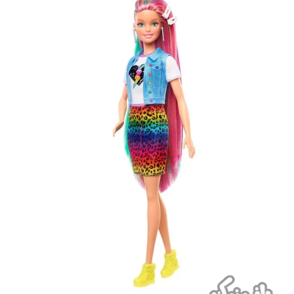 اسباب بازی عروسک باربی مو رنگین کمانی پلنگی Barbie leopard rainbow hair| دخترانه،قیمت و خرید عروسک باربی،عروسک باربی جدید،عروسک باربی ساده،قیمت عروسک باربی اورجینال،عروسک barbie،عروسک سیلیکونی،عروسک دخترانه،قیمت انواع عروسک باربی،عروسک باربی متل