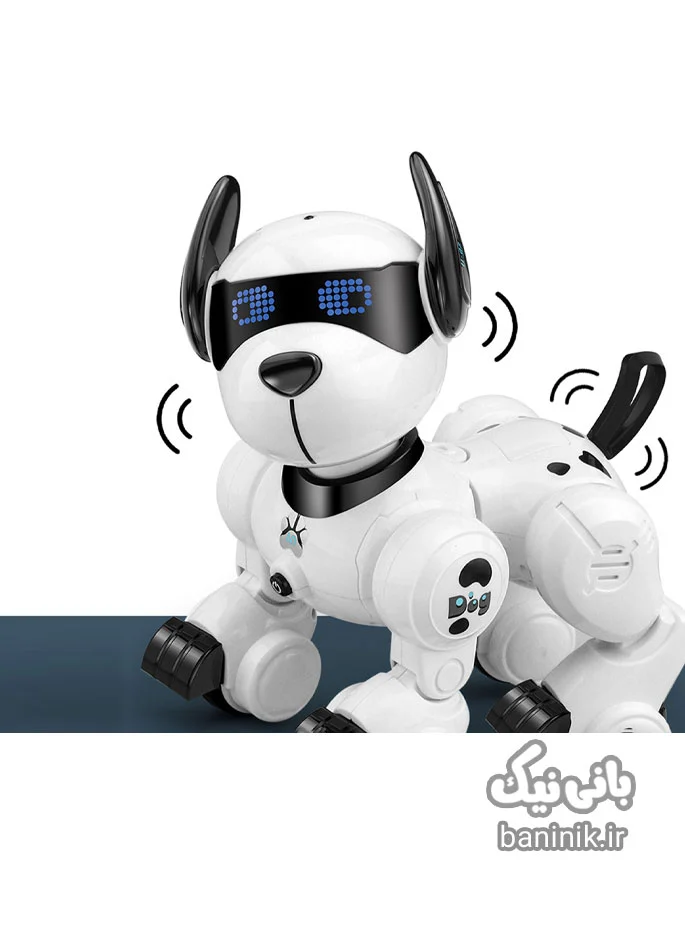 اسباب بازی سگ کنترلی هوشمند شارژی سفید Robot Dog k27| پسرانه،قیمت و خرید ربات سگ هوشمند،ربات کنترلی طرح سگ هوشمند،اسباب بازی ربات سگ،اسباب بازی پسرانه،
