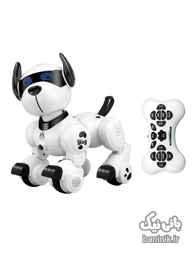 اسباب بازی سگ کنترلی هوشمند شارژی سفید Robot Dog k27| پسرانه،قیمت و خرید ربات سگ هوشمند،ربات کنترلی طرح سگ هوشمند،اسباب بازی ربات سگ،اسباب بازی پسرانه،