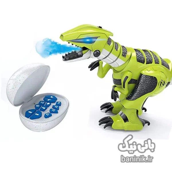 اسباب بازی دایناسور تیرکس هوشمند و کنترلی دودزا سبز Tyrannosaur k29 | پسرانه،اسباب بازی دایناسور رباتی،ربات دایناسور واقعی،ربات دایناسور بزرگ،ربات دایناسور انگشتی،دایناسور اسباب بازی،ربات دایناسور هوشمند،اسباب بازی هوشمند،ربات اسباب بازی