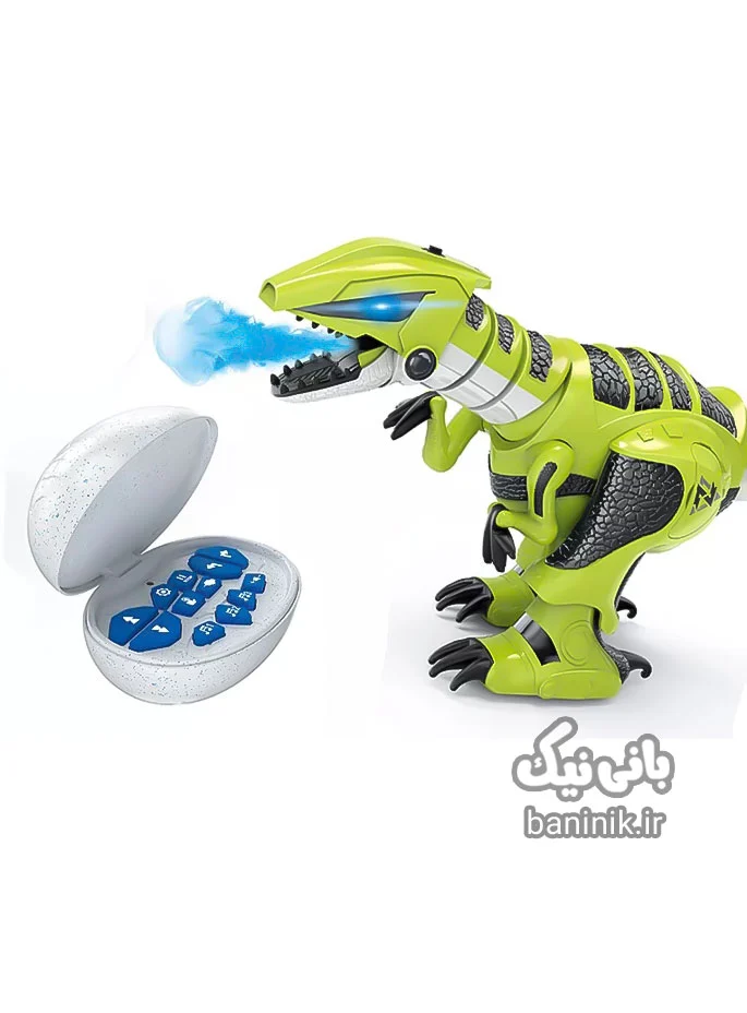 اسباب بازی دایناسور تیرکس هوشمند و کنترلی دودزا سبز Tyrannosaur k29 | پسرانه،اسباب بازی دایناسور رباتی،ربات دایناسور واقعی،ربات دایناسور بزرگ،ربات دایناسور انگشتی،دایناسور اسباب بازی،ربات دایناسور هوشمند،اسباب بازی هوشمند،ربات اسباب بازی