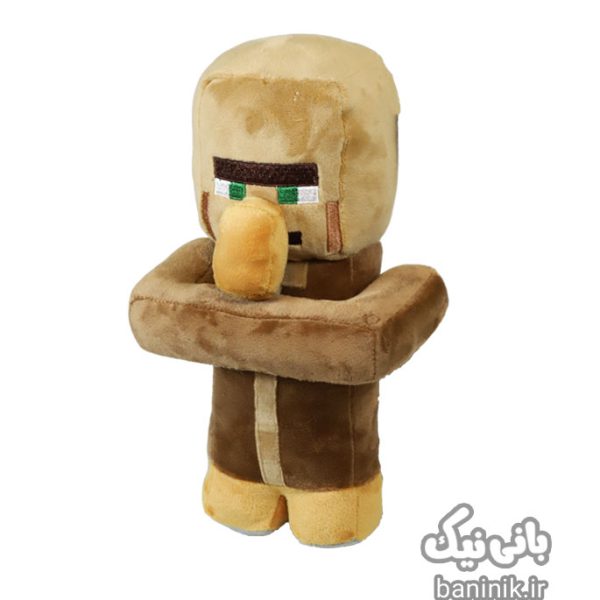 عروسک پولیشی ماینکرافت یانیک طرح ویلیجر 28 سانتی متر Minecraft Villager