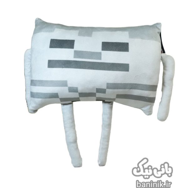 عروسک پولیشی ماینکرافت یانیک طرح کوسن اسکلت 40 سانتی متر Minecraft Eskeleton