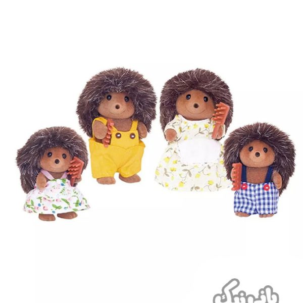اسباب بازی ست خانواده 4 نفره خارپشت سیلوانیان فامیلیز مدل 4018 Sylvanian Families Hedgehog Family