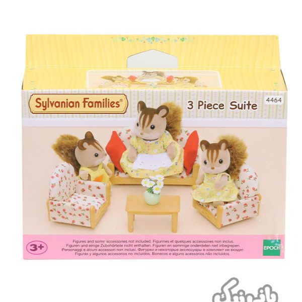 اسباب بازی ست مبلمان 3 تکه سیلوانیان فامیلیز مدل 4464 Sylvanian Families 3 Piece Suite Set