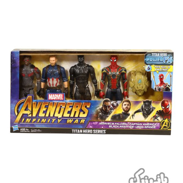 اکشن فیگور 4 تایی اونجرز قهرمانان تایتان|موزیکال Hasbro 1202129 TITAN HERO POWER