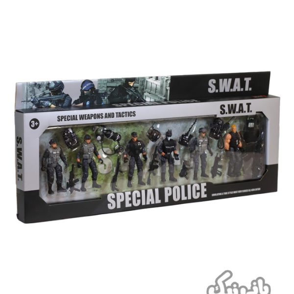 ست 6 عددی فیگور سرباز با لوازم SPECIAL POLICE 101-5898
