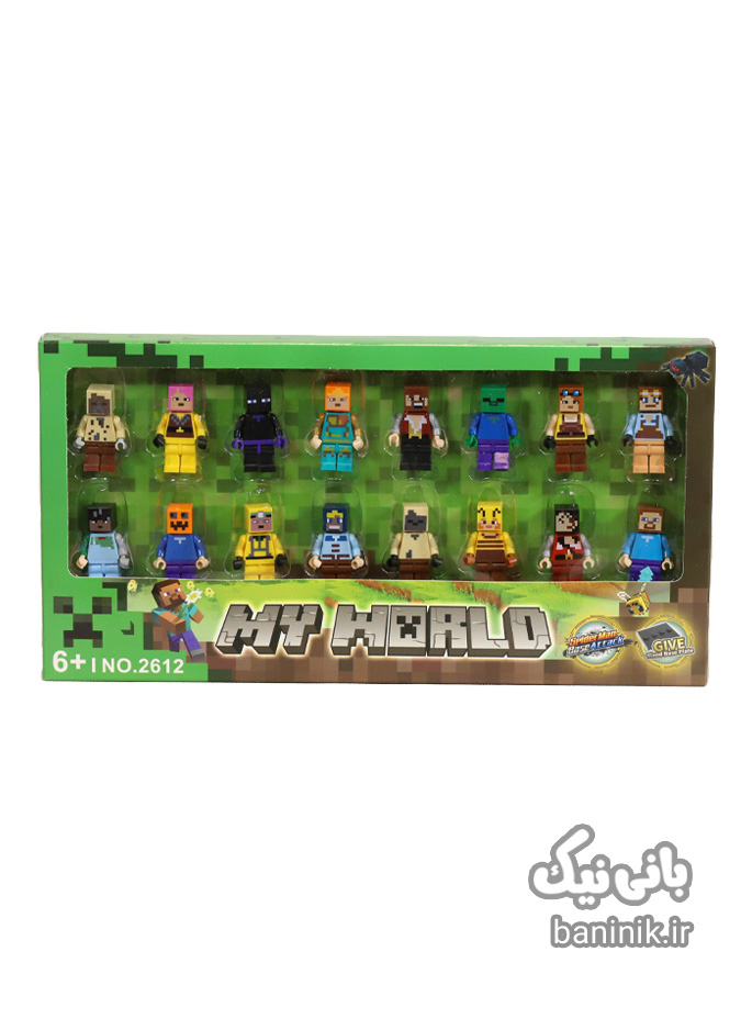 ست 16 عددی فیگور لگویی ماینکرافت MY WORLD 2612
